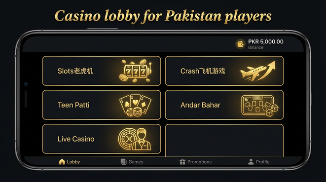 Lobby view of luck55 for Pakistan users - 4